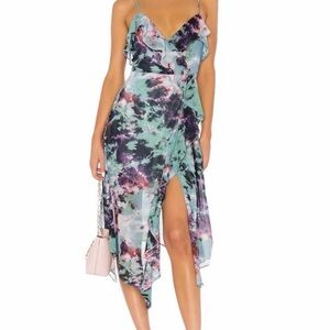 knee length dresses for ladies Raven Midi Dress in Eva Floral Cream